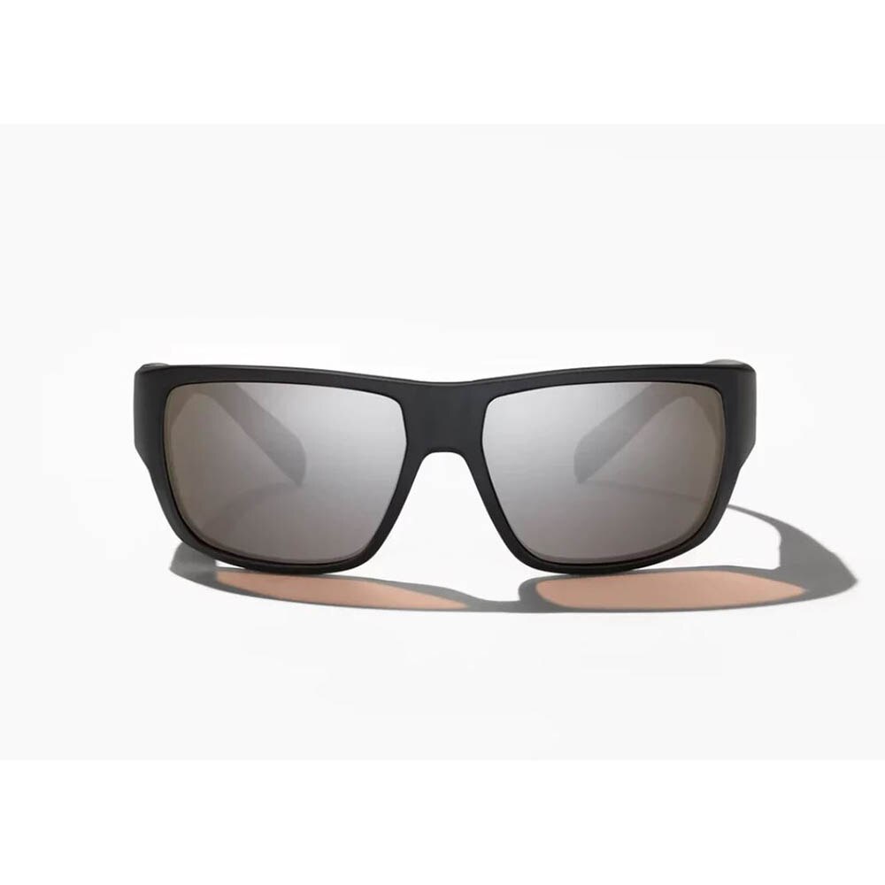 Bajio Piedra Sunglasses Polarized in Black Matte with Silver Glass